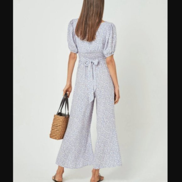 Dean Juliette Jumpsuit Lilac White Daisies - Picture 3 of 5